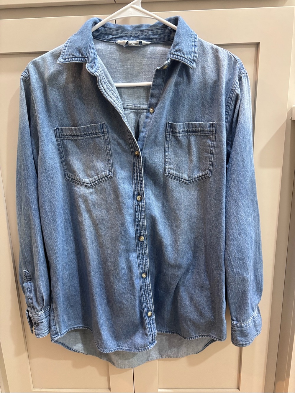 Old Navy Boyfriend Denim Button-Down Shirt